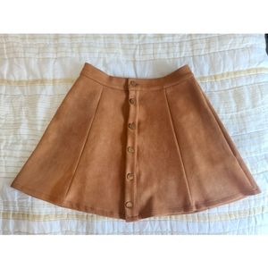 Faux Suede Mini Skirt